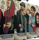 هفت چهره شناخته شدۀ کشور  روی دیوار سفارت هالند نقاشی شدند